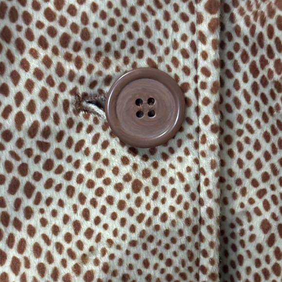 NWT Dennis Basso Brown and cream Animal Print Jacket - Picture 5 of 10